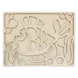 L-833 Деревянная заготовка объемная раскраска 'Рыбка' 27*20 см Астра
