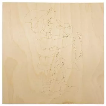 L-838 Деревянная заготовка сказка-раскраска 'По щучьему велению' 25*25см Astra&amp;Craft