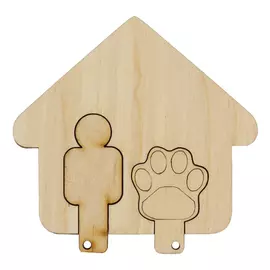 L-841 Деревянная заготовка набор для ключей 'Мой хозяин' 9,5*9 см Astra&amp;Craft
