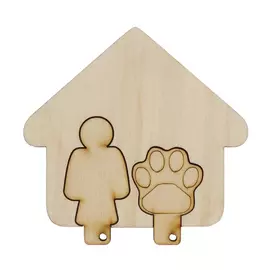 L-842 Деревянная заготовка набор для ключей 'Моя хозяйка' 9,5*9 см Astra&amp;Craft