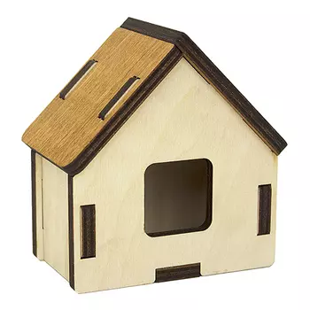 L-940 Деревянная заготовка 3D-пазл 'Древесенок. Домик' 10*6*10см
