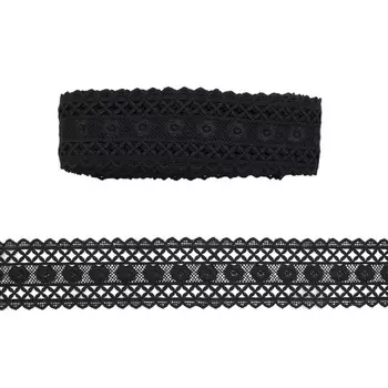 LA-006 Кружево Premium гипюр 6,5см*13,72м (черный)