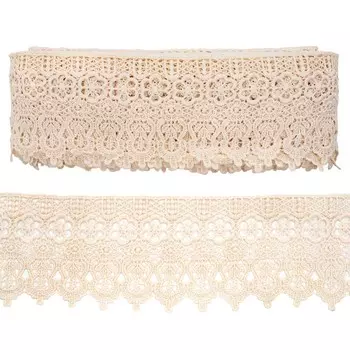 LA-010 Кружево гипюр матовое 10,5см*13,72м (NN236 молочный)