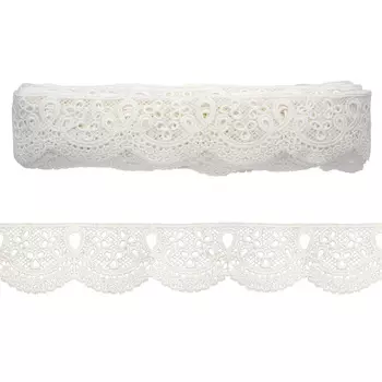 LA-012 Кружево гипюр матовое 5см*13,72м (белый)