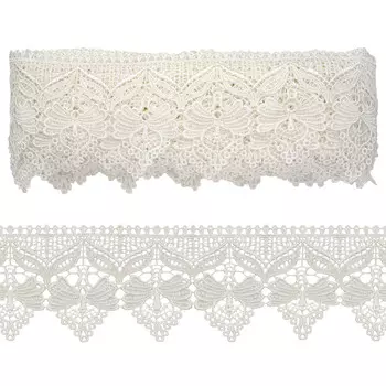 LA-016 Кружево гипюр 8,5см*13,72м (белый)