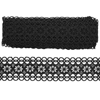 LA-020 Кружево гипюр матовое 6см*13,72м (черный)