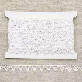 LACH0114 Кружево вязаное, 2,5 см*25 м (белый)