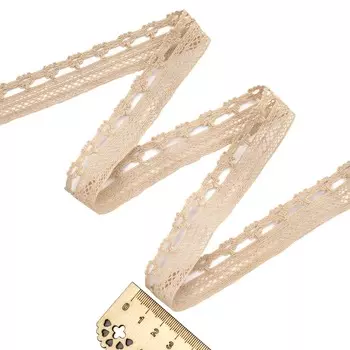 LACH-1204 Кружево х/б 24мм*13,71м (476 бежевый)