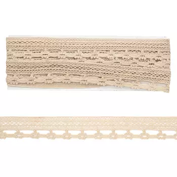 LACH-1204 Кружево х/б 24мм*3,4 м (+/- 4 см), 476 бежевый