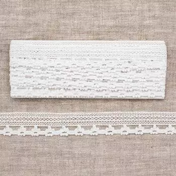 LACH-1204 Кружево х/б 24мм*3,4 м (+/- 4 см), белый