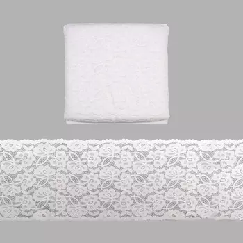 LAEC-19101 Кружево эластичное 190мм*15м (белый)