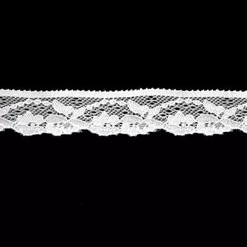 LAEC-19173 Кружево эластичное 30мм*15м (белый)