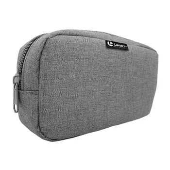 LAMARK0024 Пенал на одно отделение, на молнии, 210х110х45 мм, лён серый