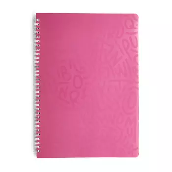 LAMARK0099 Тетрадь Delight Time на спир., А4, 96 л., кл., обл. картон, лам., уф-лак, цвет смородина