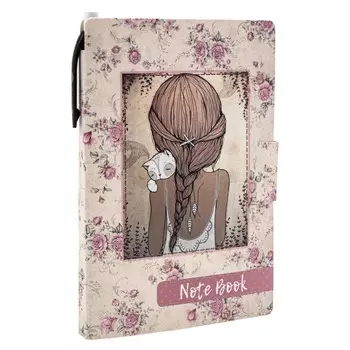 LAMARK0108 Блокнот-органайзер Kitty, 105*150 мм, ручка, пласт.закладки