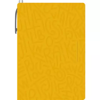 LAMARK0122 Блокнот с ручкой Delight Time, 105х150 мм, авт.ручка, вн.блок на спирали, цвет манго