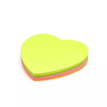 LAMARK0143 Бум/зам. фигурная Сердце 100 л., 4 цвета неон