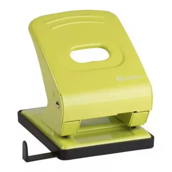 LAMARK151 Дырокол Mettallic 40 л., с линейкой, светло-зеленый