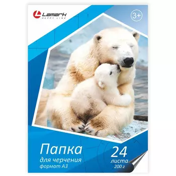 LAMARK18706 Папка для черчения А3 24л 200г/м2