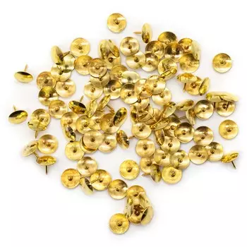 LAMARK249 Кнопки золот. 12 мм 100 шт. в пласт.боксе