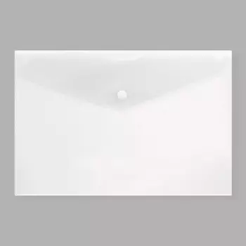 LAMARK425 Конверт на кнопке Lamark, А4, 0,18 мм, глянцевый, прозрачный