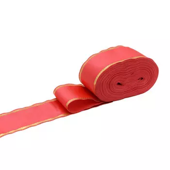 Лента 5,0см атласная с металлизированной нитью С3425 (малина)