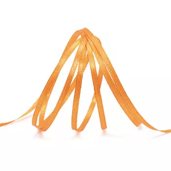 Лента атласная 0,3см*100м двухсторонняя ( 411006) (044 оранжевый)