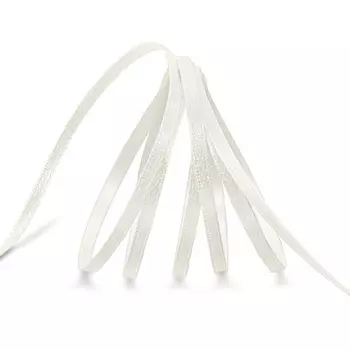 Лента атласная 0,3см*100м двухсторонняя ( 411006) (047 молочный)