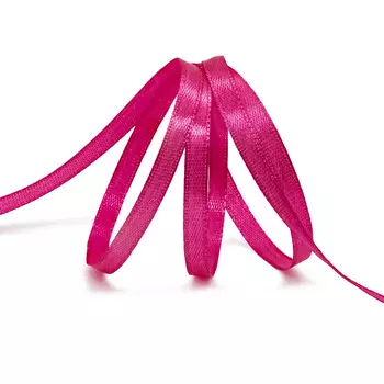 Лента атласная 0,6см*22,86м ( 411001) (015 фуксия)