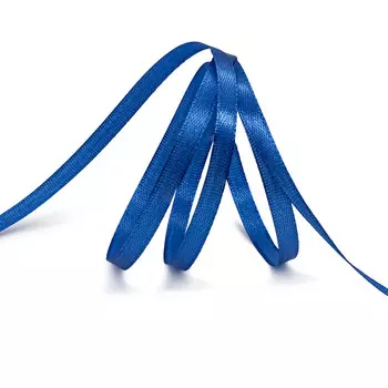 Лента атласная 0,6см*22,86м ( 411001) (154 ярко-голубой)