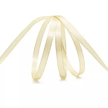 Лента атласная 0,6см*22,86м ( 411001) (053 кремовый)
