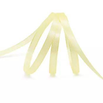 Лента атласная 0,6см*22,86м ( 411001) (057 лимонный)