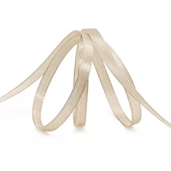 Лента атласная 0,6см*22,86м ( 411001) (068 бежевый)