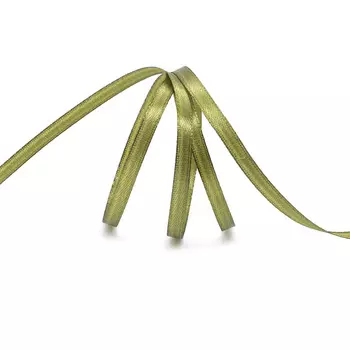 Лента атласная 0,6см*22,86м ( 411001) (108 хаки)