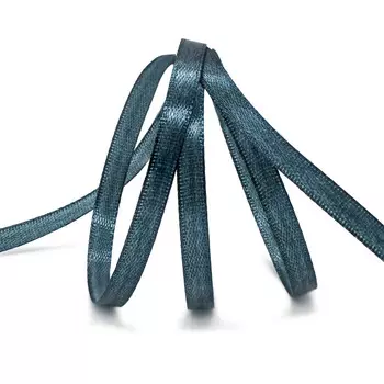 Лента атласная 0,6см*22,86м ( 411001) (142 темно-бирюзовый)