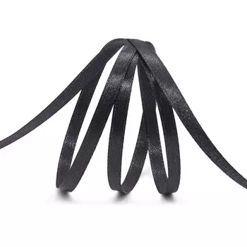 Лента атласная 0,6см*22,86м ( 411001) (160 черный)