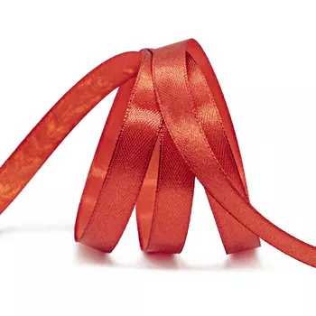 Лента атласная 1,2см*22,86м ( 411004) (025 алый)
