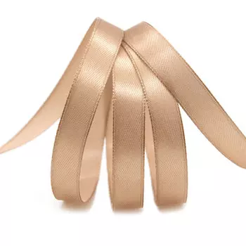 Лента атласная 1,2см*22,86м ( 411004) (067 бежевый)