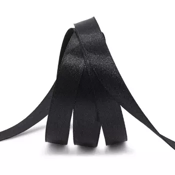 Лента атласная 1,2см*22,86м ( 411004) (160 черный)