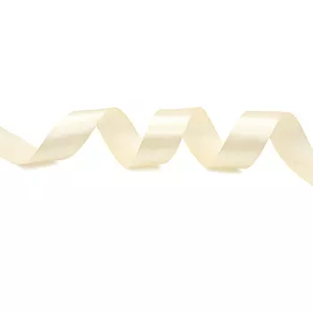 Лента атласная 2,5см*22,86м ( 411007) (053 кремовый)