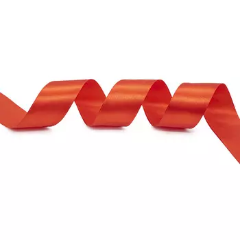 Лента атласная 3,8см*22,86м ( 411013) (025 алый)