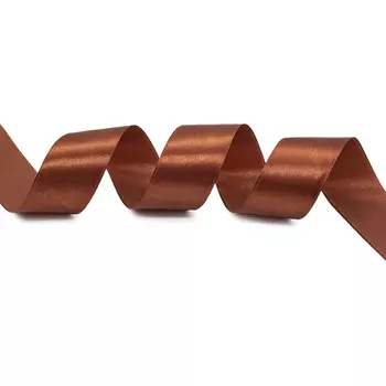 Лента атласная 3,8см*22,86м ( 411013) (074 медно-коричневый)