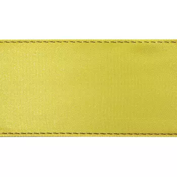 Лента атласная AL-50М, 50мм*33м двухстор. с мет. нитью (015 желтый/золото)