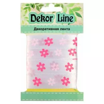 Лента атласная 'Цветочки', 15мм*3м