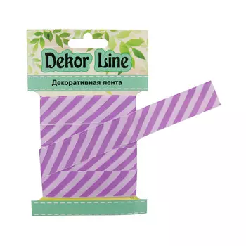 Лента атласная 'Диагональ', 15мм*3м (фиолетовый)
