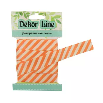 Лента атласная 'Диагональ', 15мм*3м (красный)