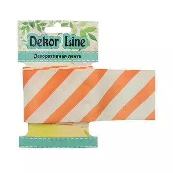 Лента атласная 'Диагональ', 45мм*3м (красный)