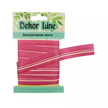 Лента атласная 'Горизонталь', 15мм*3м (красный)