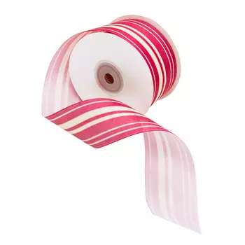 Лента атласная 'Горизонталь', 45мм*22,5м (красный)