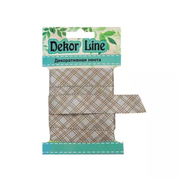 Лента атласная 'Пересечение', 15мм*3м (белый)